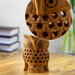 Hand-Carved Wooden Owl Set – Set of 4 (Nested Owls Design)